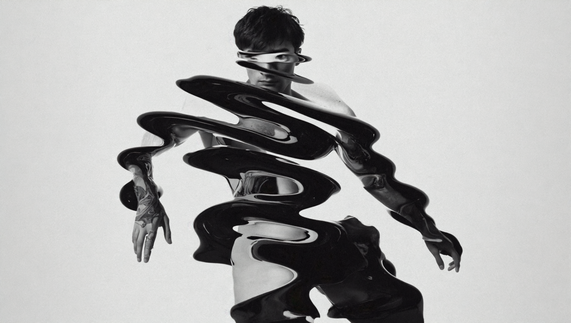 Frames the man curves and bends impossibly distorted, warped, squished, and extremely deformed and exaggerated surreal anatomy cinematic, avant garde, solid white background a-1, 3636658992 (4).png