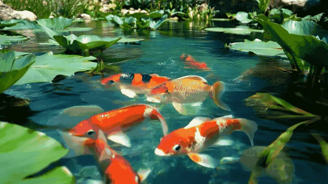 Gen-4_5 A serene pond with koi fish 3704565279.mp4.gif