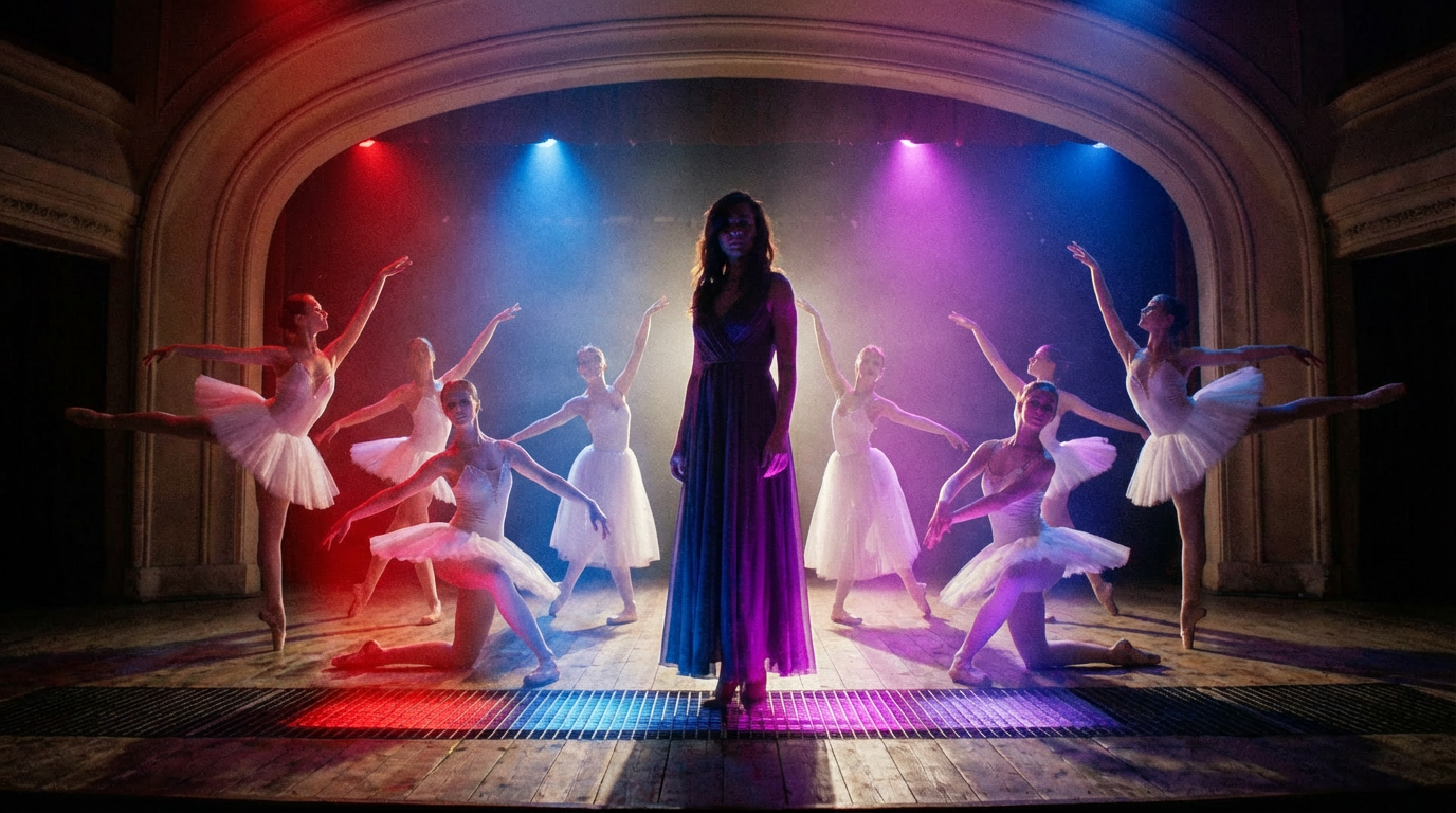 Nano Banana Pro - Have the stage filled with ballet dancers around her_1.png