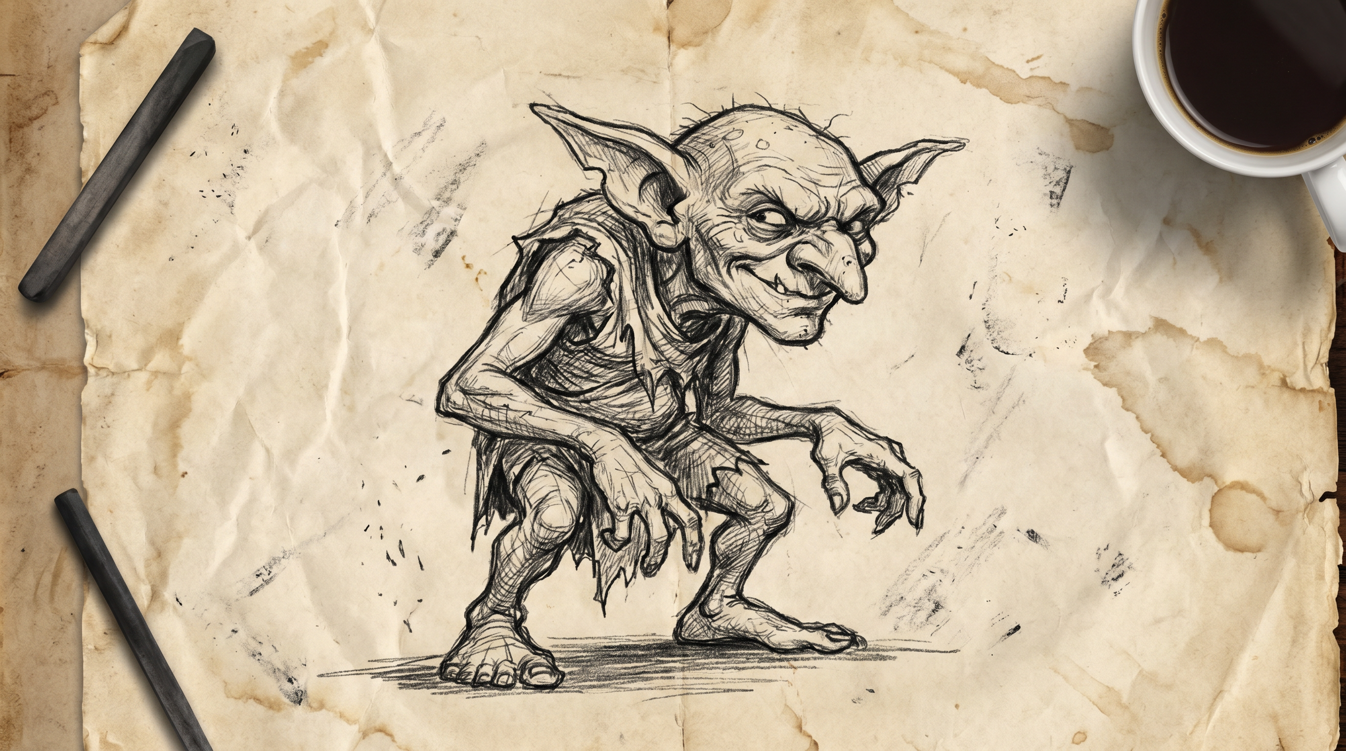 Nano Banana Pro - A sketch on paper of a goblin_1.png